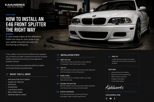 HOW TO INSTALL AN E46 FRONT SPLITTER THE RIGHT WAY