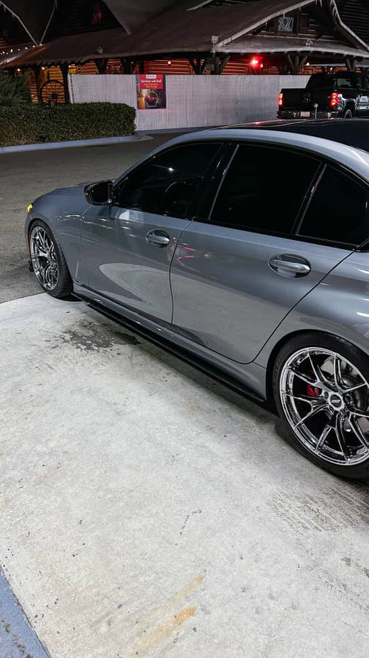 G20   CSMT   STYLE   CARBON   FIBER   SIDE   SKIRT   EXTENSIONS   -   3   SERIES